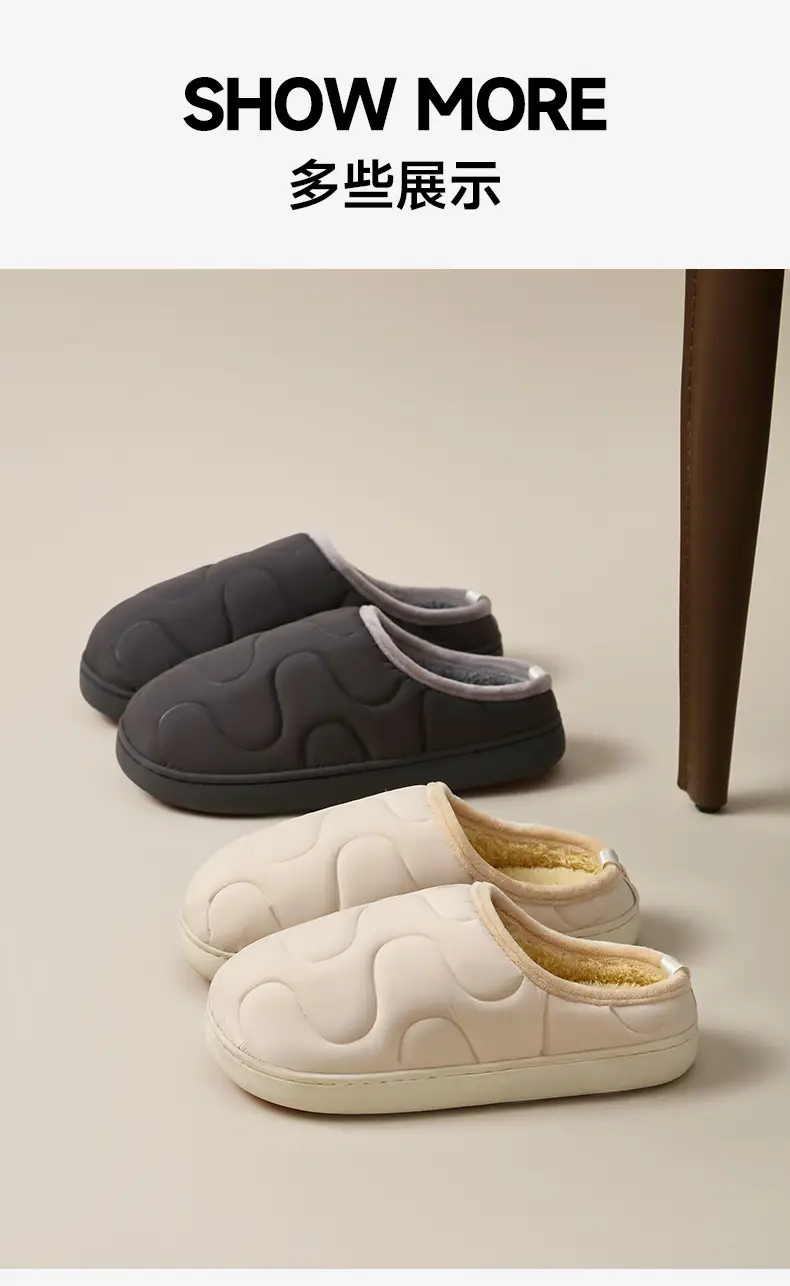 Women's Pink Fleece Lined Slip-On Winter Slippers — feature 9