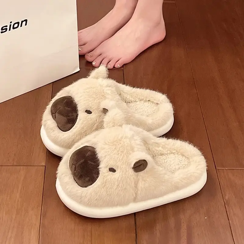 Kapi Bala couple cotton slippers women's winter cute men and women wear home non-slip thick bottom warm cotton shoes wholesale