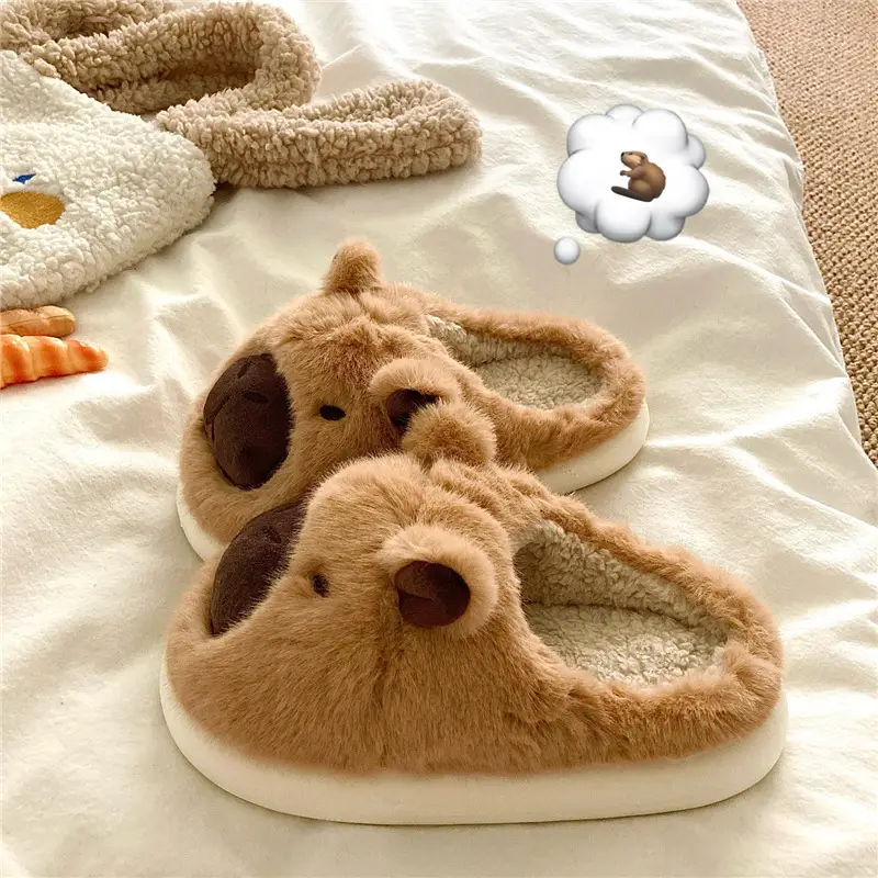 Kapi Bala couple cotton slippers women's winter cute men and women wear home non-slip thick bottom warm cotton shoes wholesale