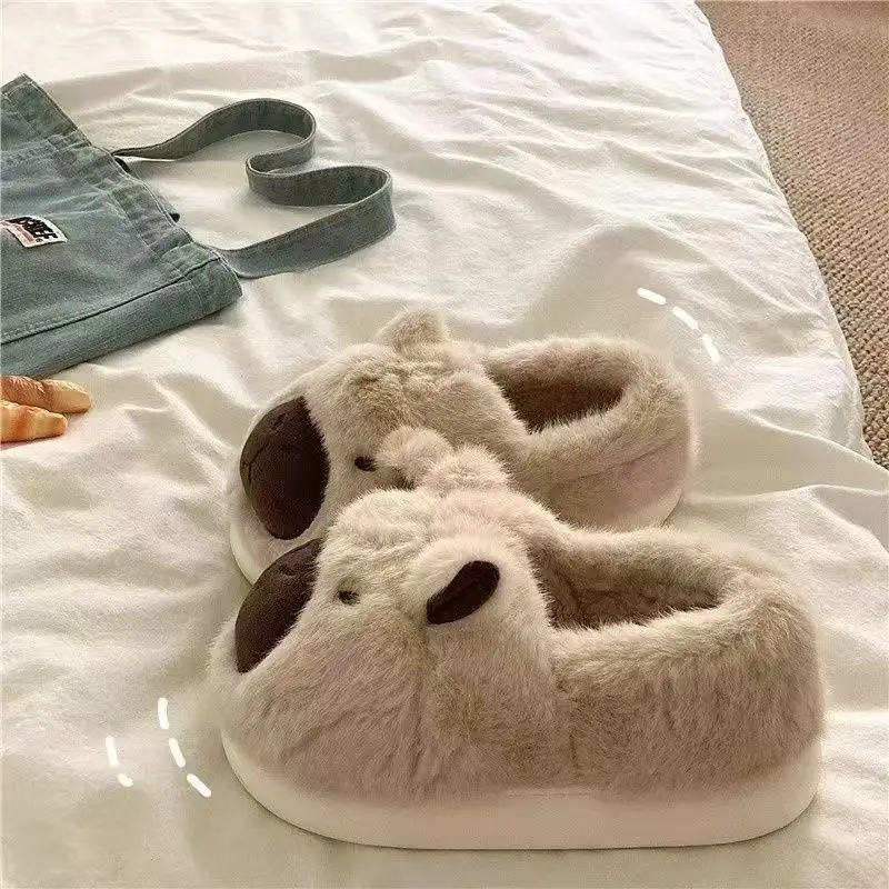 Kapi Bala couple cotton slippers women's winter cute men and women wear home non-slip thick bottom warm cotton shoes wholesale