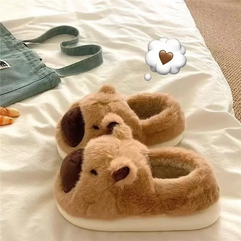 Kapi Bala couple cotton slippers women's winter cute men and women wear home non-slip thick bottom warm cotton shoes wholesale