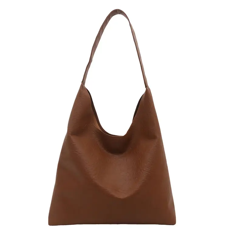 Vintage Brown Leather Shoulder Bag for Women - Image 4