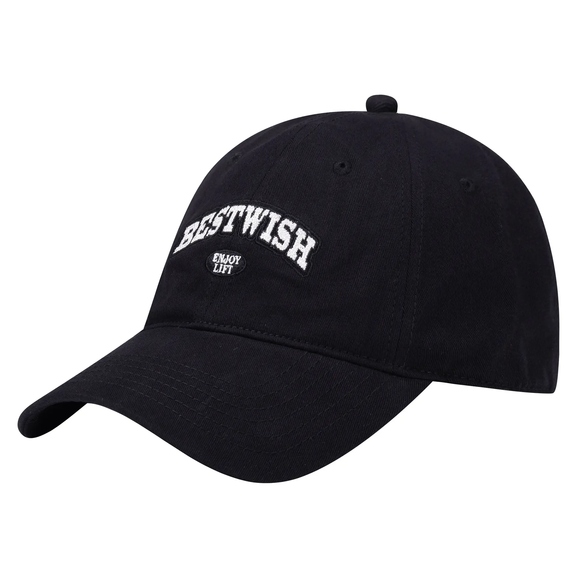 Men Navy Blue Embroidered Peaked Cap - Image 3