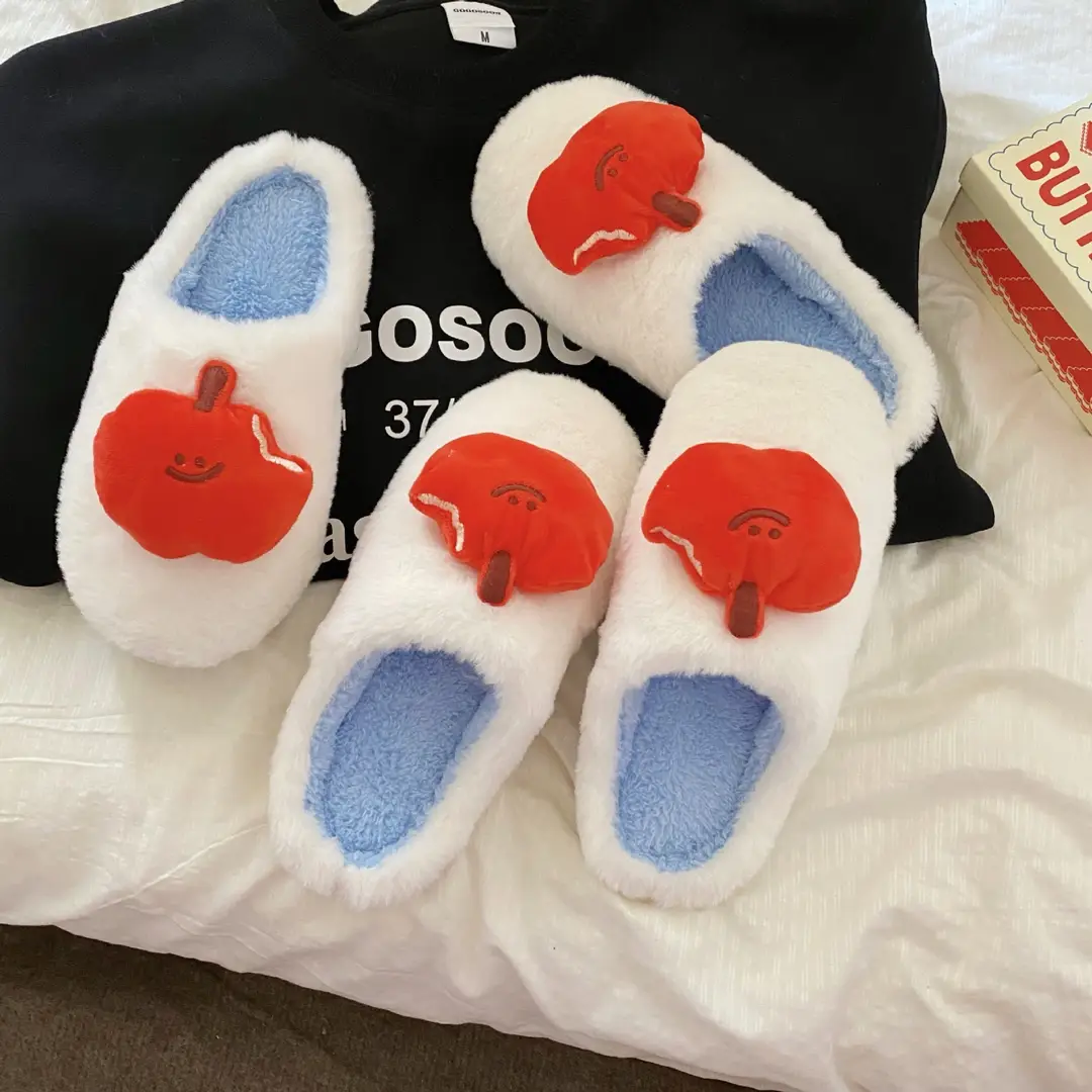 Cartoon Five-pointed Star Cat Slippers Warm and Comfortable Autumn and Winter Household Flat Bottom Baotou Maomao Slippers Bathroom Non-slip - Image 2