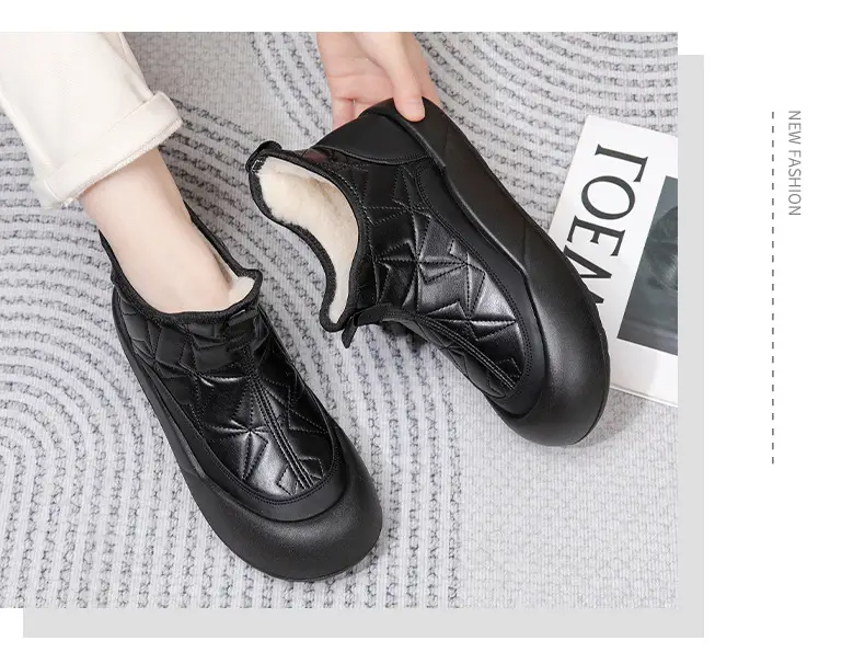 2025 Winter New Old Beijing Cotton Shoes Women's Velvet Thickened Anti-Ski Boots Slip-On Casual Warm Cotton Boots — feature 19