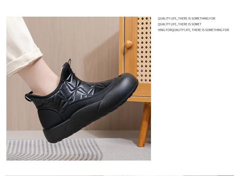 2025 Winter New Old Beijing Cotton Shoes Women's Velvet Thickened Anti-Ski Boots Slip-On Casual Warm Cotton Boots — feature 21