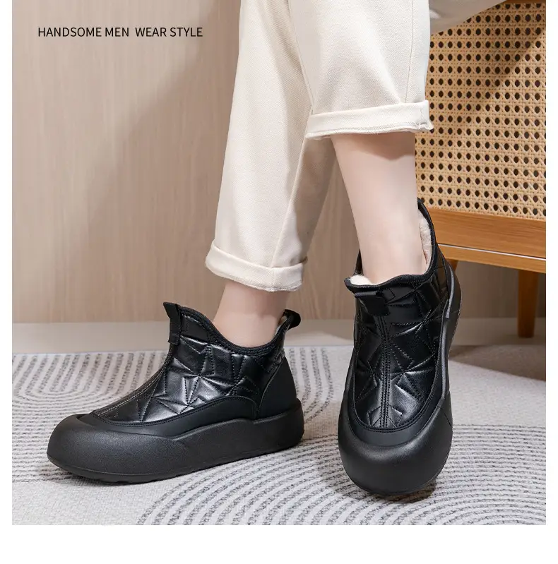 2025 Winter New Old Beijing Cotton Shoes Women's Velvet Thickened Anti-Ski Boots Slip-On Casual Warm Cotton Boots — feature 22