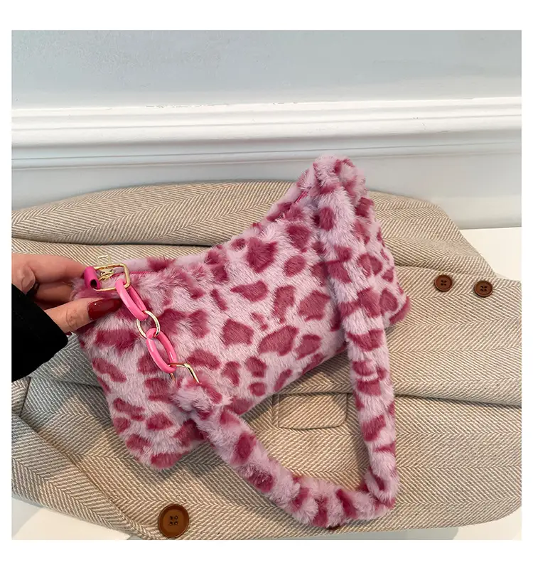 Leopard Print Plush Shoulder Bag Women 2024 — feature 20