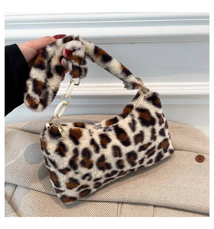 Leopard Print Plush Shoulder Bag Women 2024 — feature 24