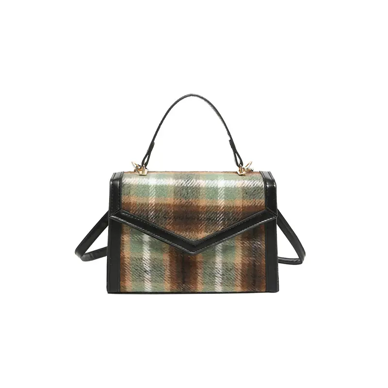 Retro Plaid Shoulder Bag 2024 Autumn Fashion - Image 10