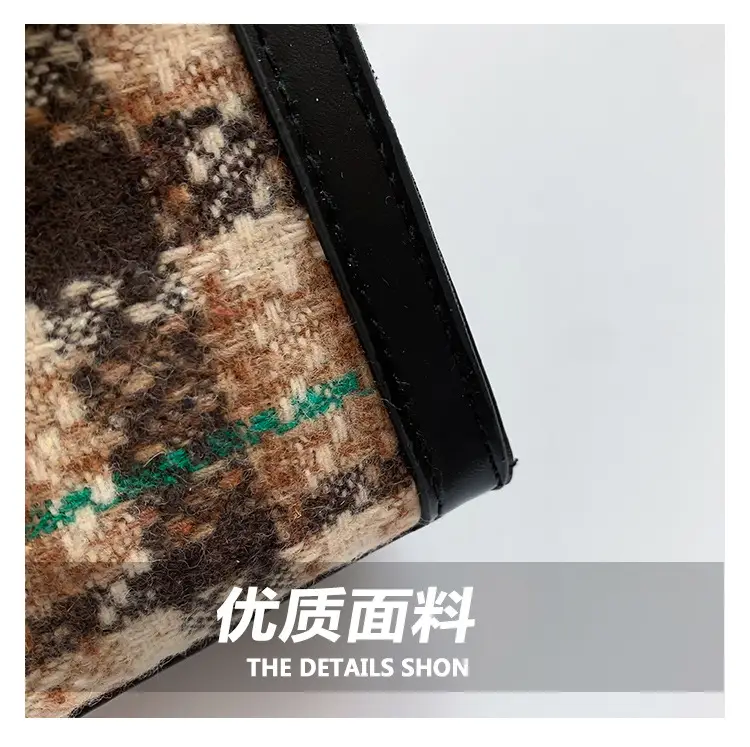 Retro Plaid Shoulder Bag 2024 Autumn Fashion — feature 5