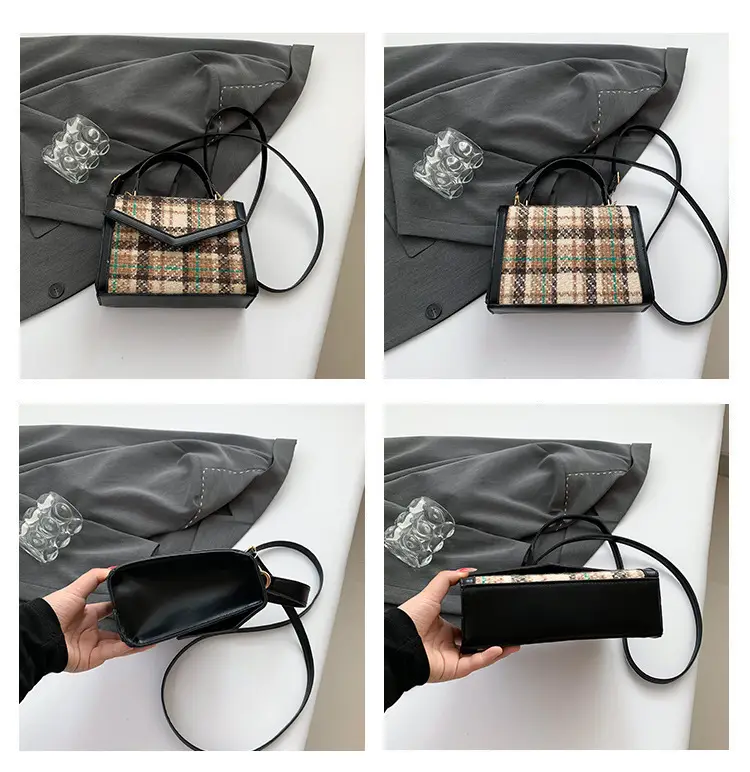 Retro Plaid Shoulder Bag 2024 Autumn Fashion — feature 9