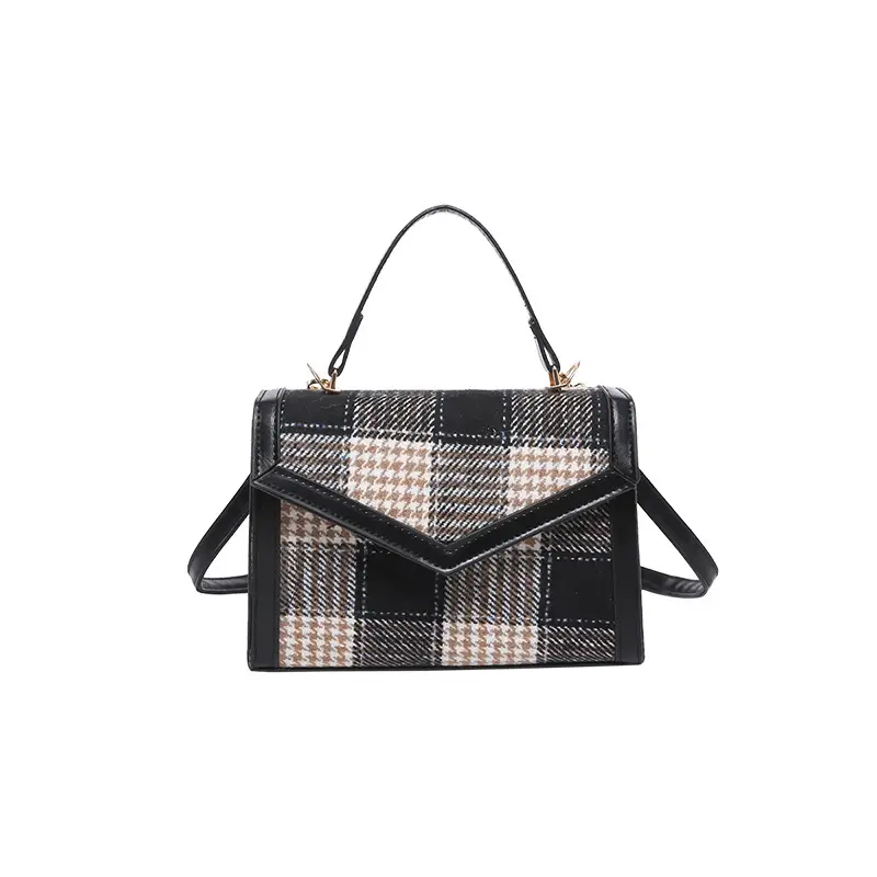 Retro Plaid Shoulder Bag 2024 Autumn Fashion - Image 2