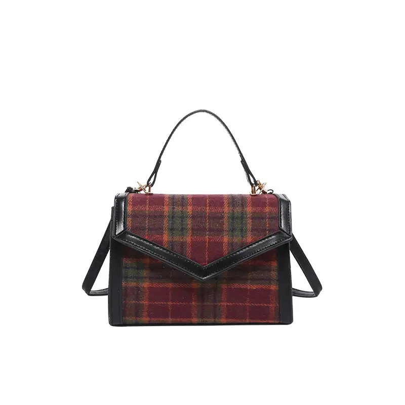 Retro Plaid Shoulder Bag 2024 Autumn Fashion - Image 3