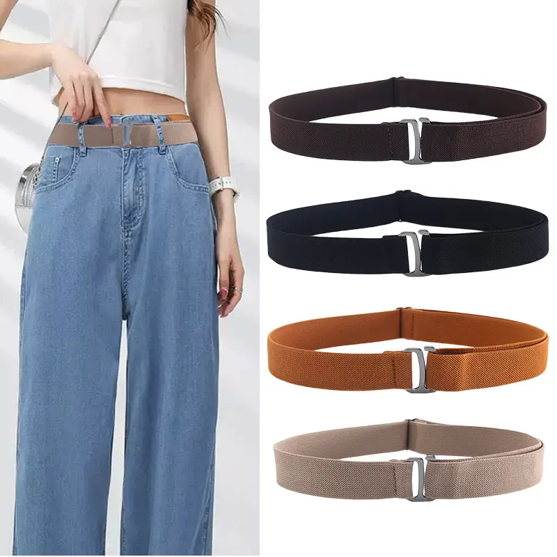 Adjustable Elastic Belt for Men Women Navy All Match - Image 9