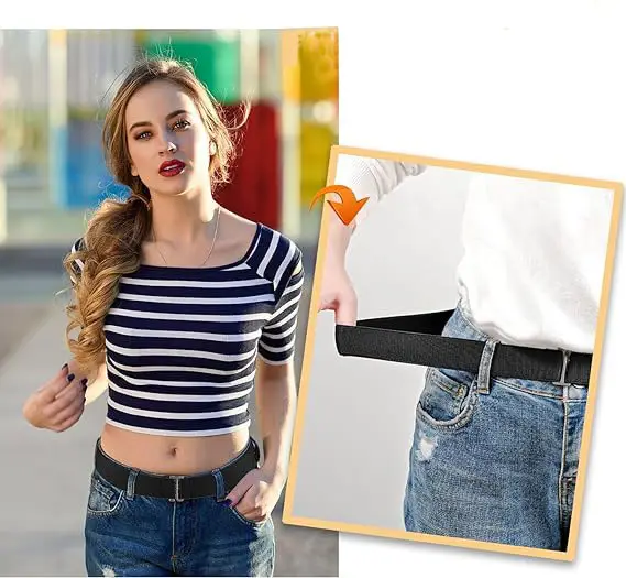 Adjustable Elastic Belt for Men Women Navy All Match — feature 5