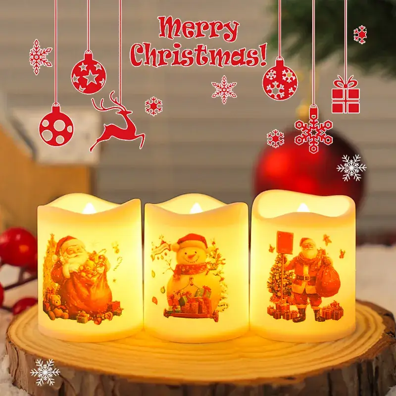 Cross-Border Christmas Electronic Candle Lights 6-Pack - Image 3