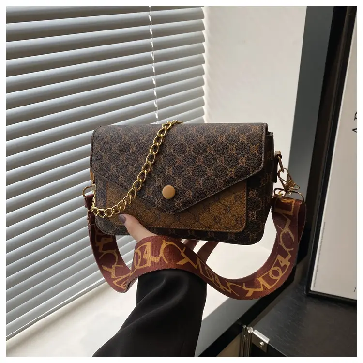 2024 French Style Brown Crossbody Bag with Monogram Print — feature 13
