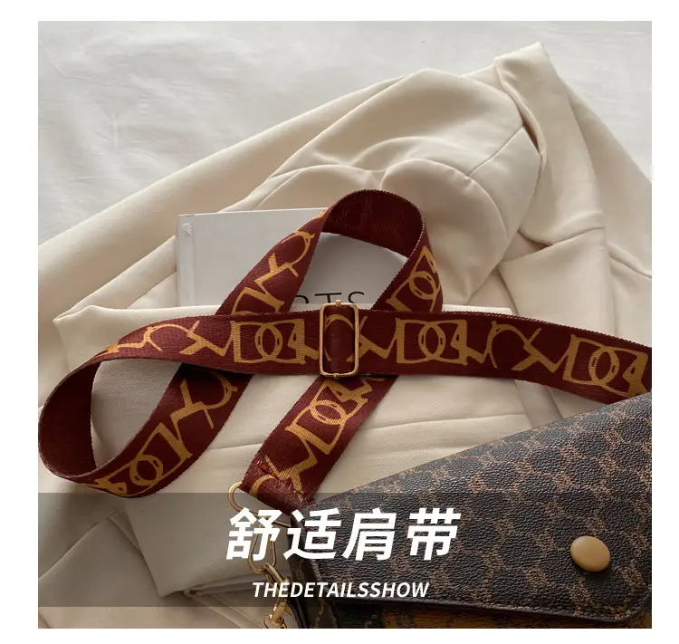 2024 French Style Brown Crossbody Bag with Monogram Print — feature 5
