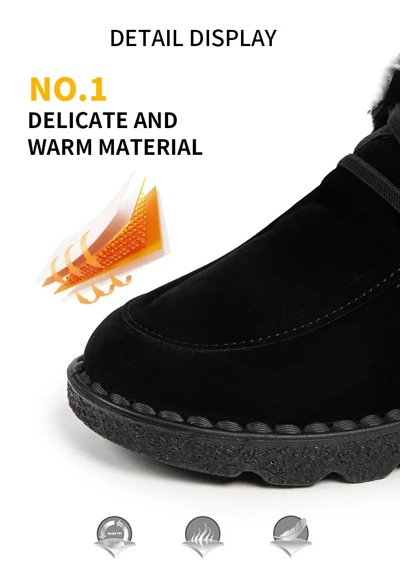Flat Snow Boots for Women 2025 Autumn and Winter New European and American Export Large Size Plus Round Toe Lace-Up Velvet Thickeneded Short Boots Wholesale — feature 8