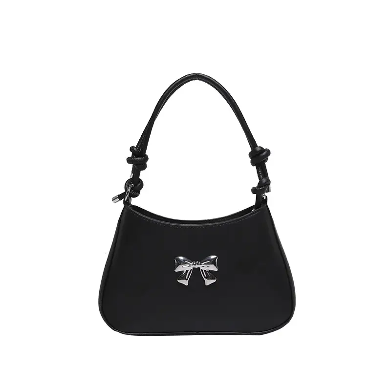 Textured Bow Shoulder Bag Candy Color Artistic - Image 13