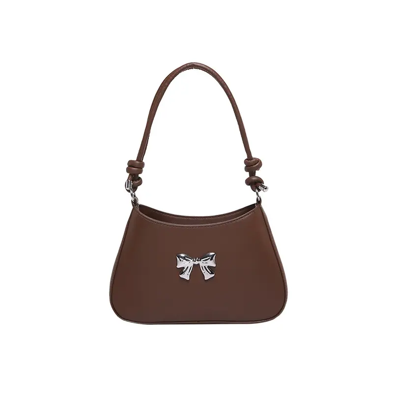 Textured Bow Shoulder Bag Candy Color Artistic - Image 2