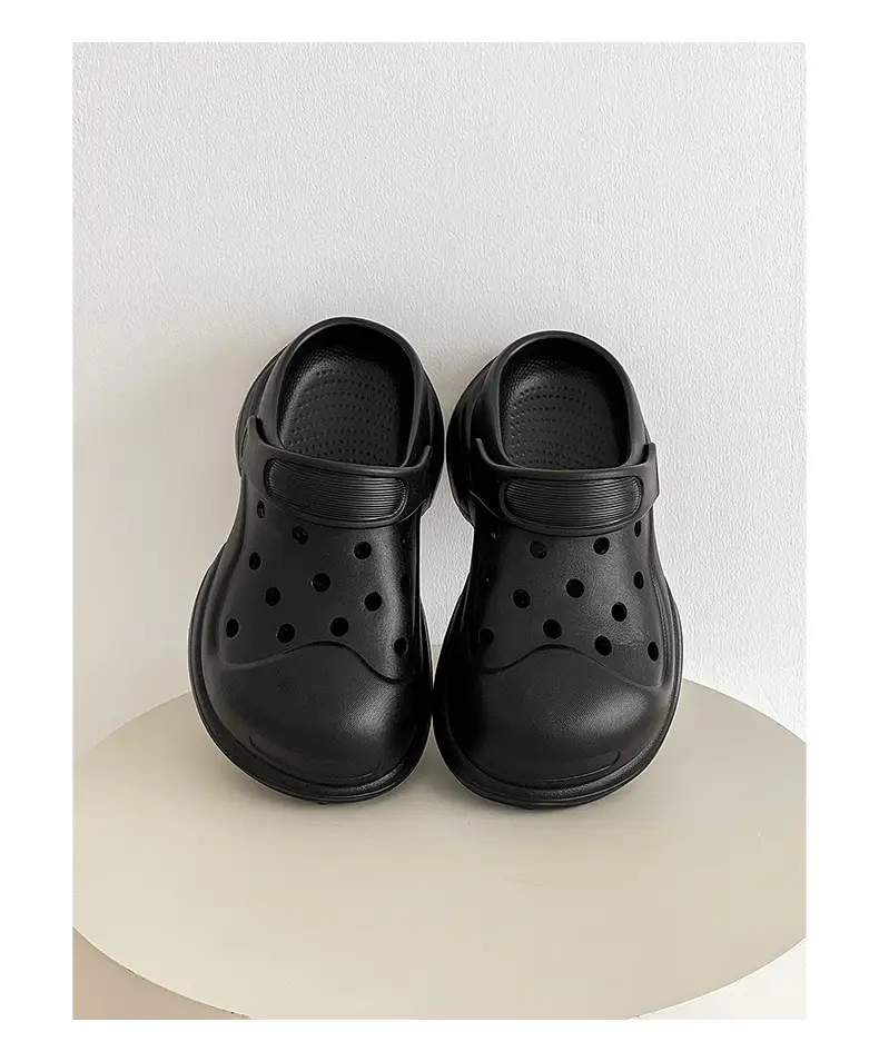 Thick-soled Cave Shoes Women's Height-increasing Exterior Wear All-match Breathable Baotou Non-smelly Feet Soft-soled Lightweight Non-slip Wear-resistant Slippers — feature 19
