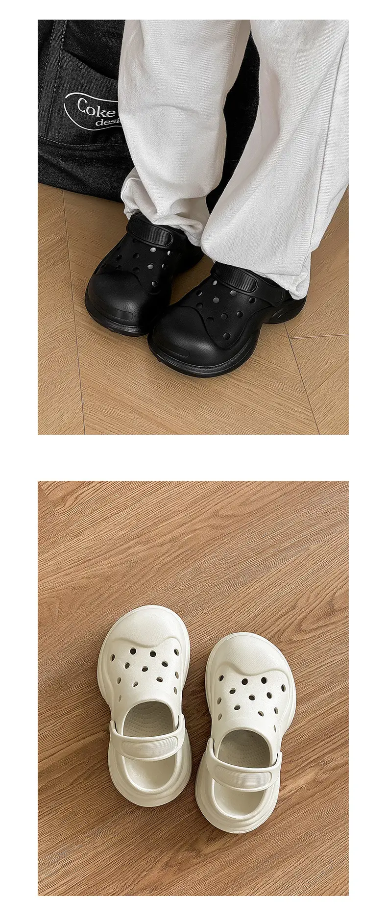 Thick-soled Cave Shoes Women's Height-increasing Exterior Wear All-match Breathable Baotou Non-smelly Feet Soft-soled Lightweight Non-slip Wear-resistant Slippers — feature 25