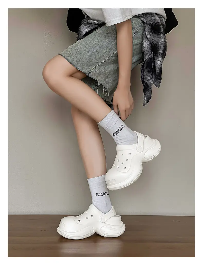 Thick-soled Cave Shoes Women's Height-increasing Exterior Wear All-match Breathable Baotou Non-smelly Feet Soft-soled Lightweight Non-slip Wear-resistant Slippers — feature 4