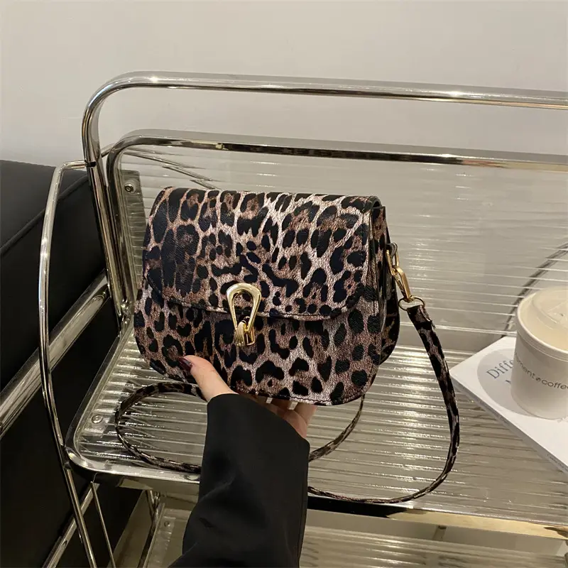 Leopard Print Shoulder Bag 2024 Autumn Winter New Korean Style - Image 5