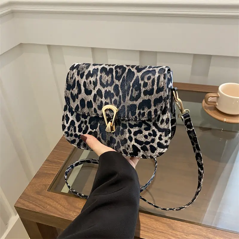 Leopard Print Shoulder Bag 2024 Autumn Winter New Korean Style - Image 7