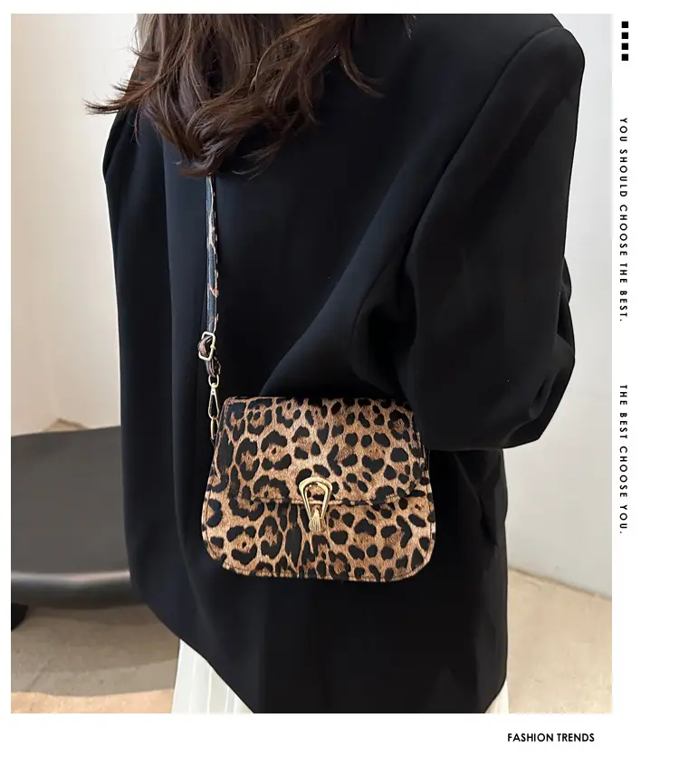 Leopard Print Shoulder Bag 2024 Autumn Winter New Korean Style — feature 1