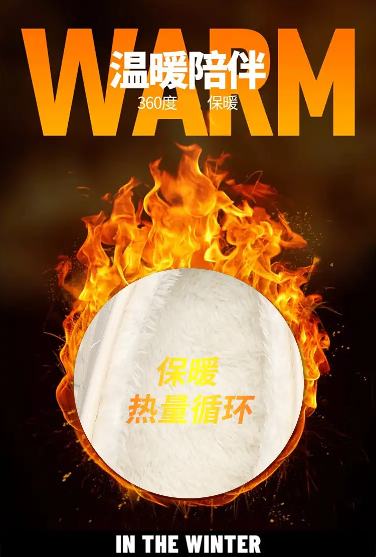 Cotton Slippers Men's Winter Indoor Home Thick-soled Couple's fleece-lined Cotton Shoes Waterproof Outwear Mao Mao Slippers Winter — feature 1