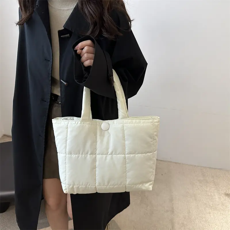 Women's Pink Cotton Shoulder Bag 2025 New Summer