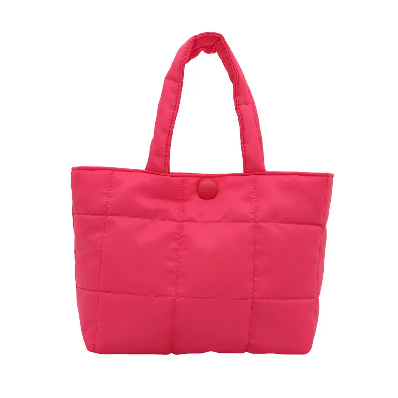 Women's Pink Cotton Shoulder Bag 2025 New Summer