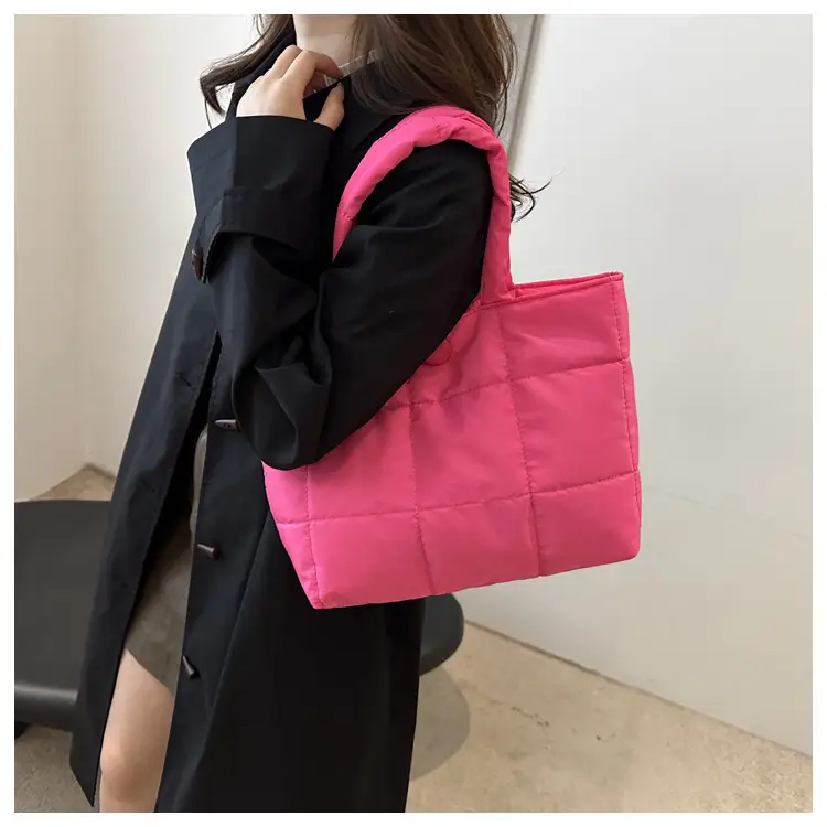 Women's Pink Cotton Shoulder Bag 2025 New Summer — feature 10