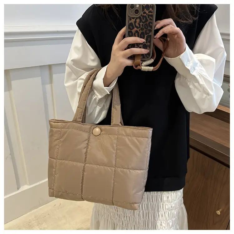 Women's Pink Cotton Shoulder Bag 2025 New Summer — feature 15