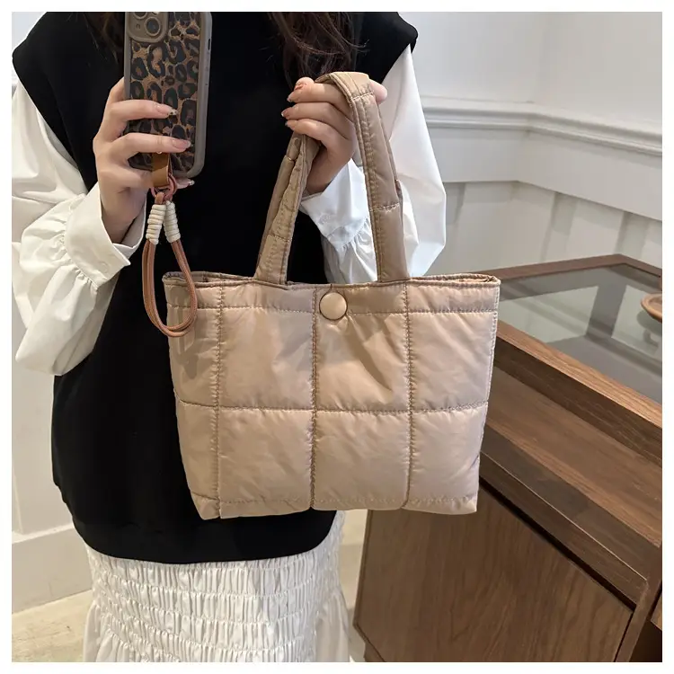 Women's Pink Cotton Shoulder Bag 2025 New Summer — feature 16