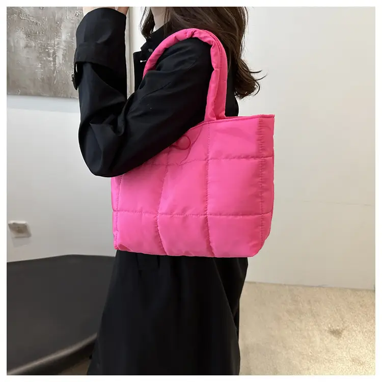 Women's Pink Cotton Shoulder Bag 2025 New Summer — feature 9