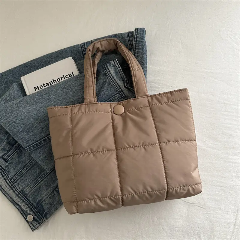 Women's Pink Cotton Shoulder Bag 2025 New Summer