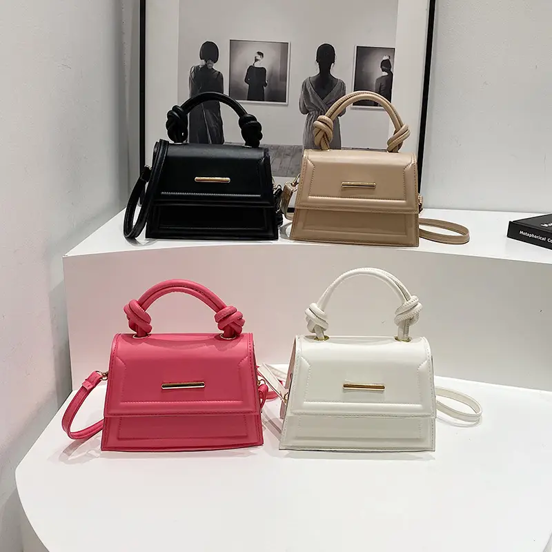 Women Square Crossbody Bag Beige High-End Western Style - Image 6