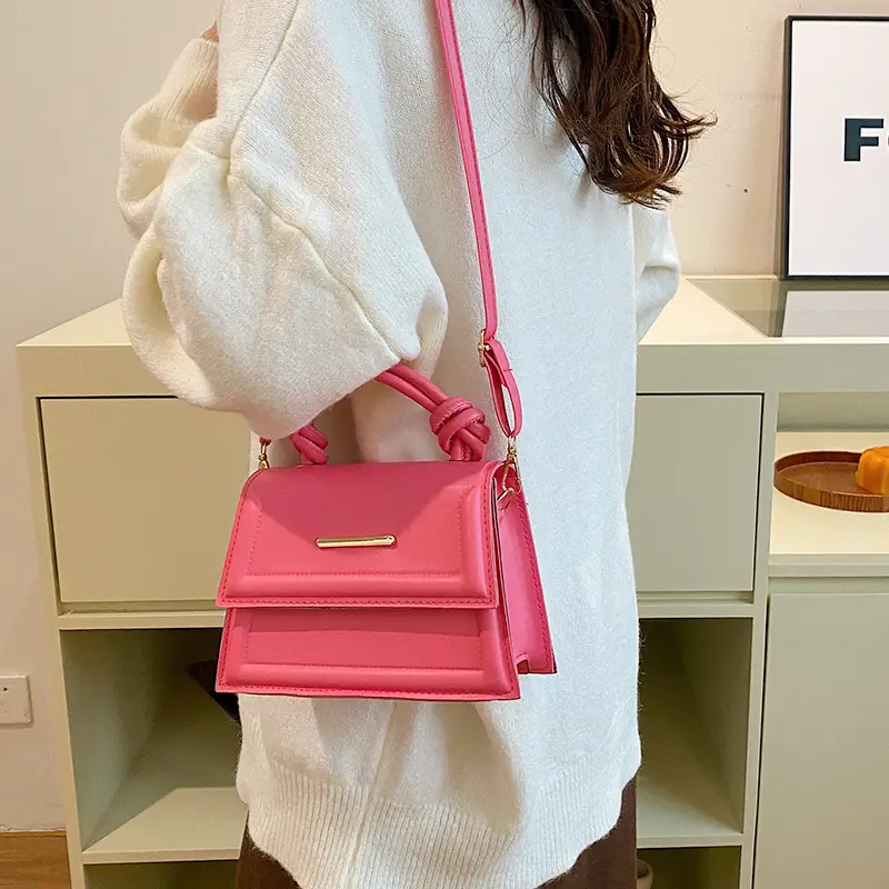Women Square Crossbody Bag Beige High-End Western Style - Image 8