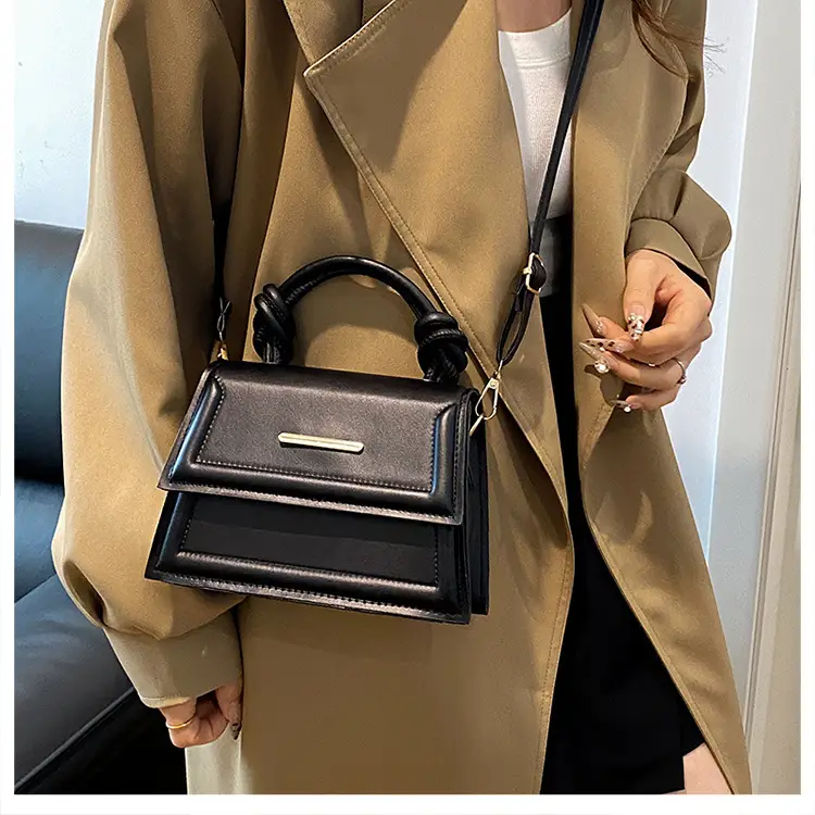 Women Square Crossbody Bag Beige High-End Western Style — feature 10