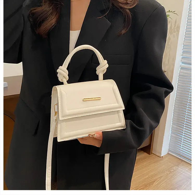 Women Square Crossbody Bag Beige High-End Western Style — feature 11