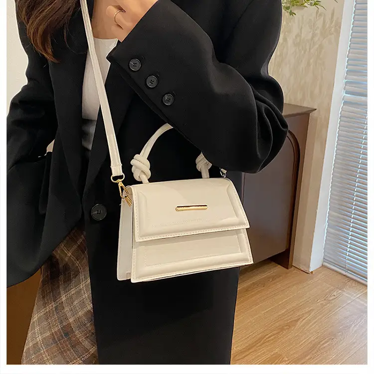 Women Square Crossbody Bag Beige High-End Western Style — feature 12