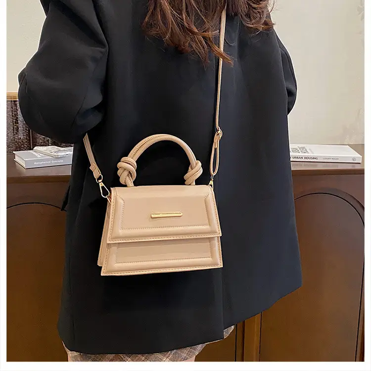 Women Square Crossbody Bag Beige High-End Western Style — feature 14