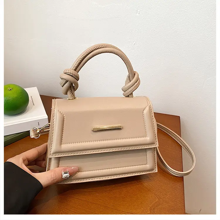 Women Square Crossbody Bag Beige High-End Western Style — feature 21