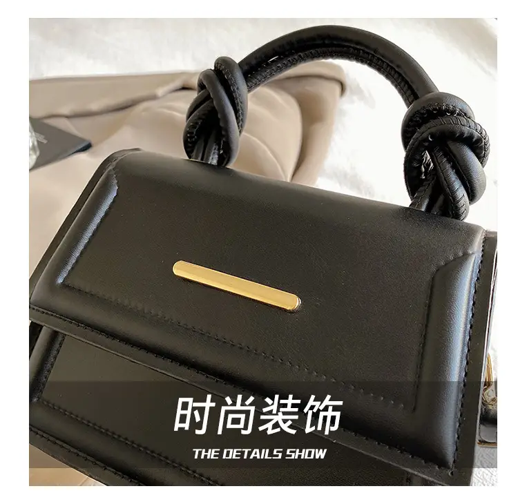 Women Square Crossbody Bag Beige High-End Western Style — feature 5
