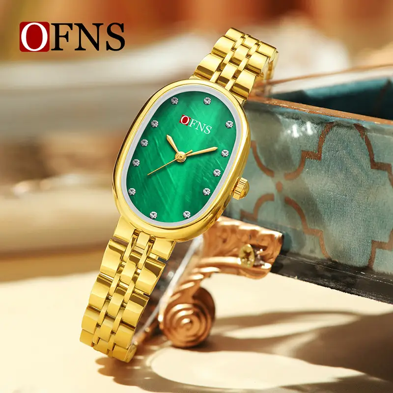 Ofns Women's Diamond Encrusted Quartz Watch