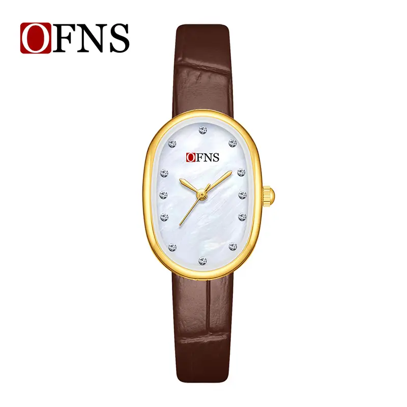 Ofns Women's Diamond Encrusted Quartz Watch